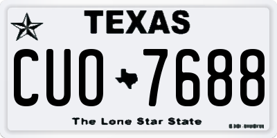 TX license plate CUO7688