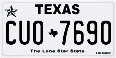 TX license plate CUO7690