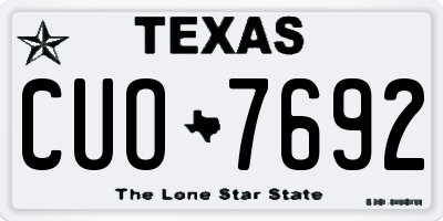 TX license plate CUO7692