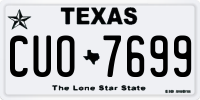 TX license plate CUO7699
