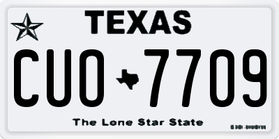 TX license plate CUO7709