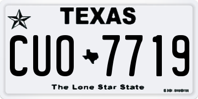 TX license plate CUO7719