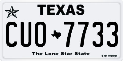 TX license plate CUO7733