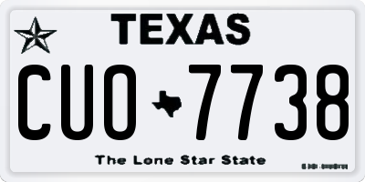 TX license plate CUO7738