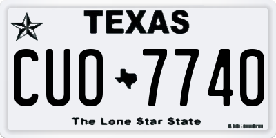 TX license plate CUO7740