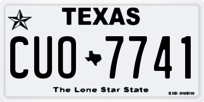 TX license plate CUO7741