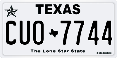 TX license plate CUO7744