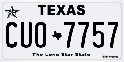 TX license plate CUO7757