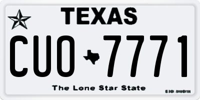TX license plate CUO7771