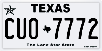 TX license plate CUO7772