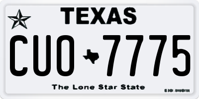 TX license plate CUO7775