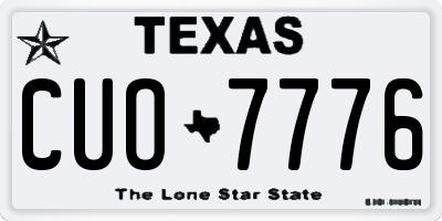 TX license plate CUO7776