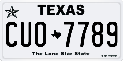 TX license plate CUO7789