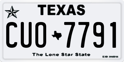 TX license plate CUO7791
