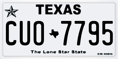 TX license plate CUO7795