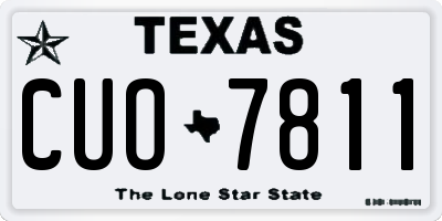 TX license plate CUO7811