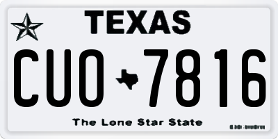 TX license plate CUO7816