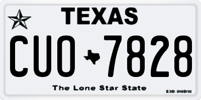 TX license plate CUO7828