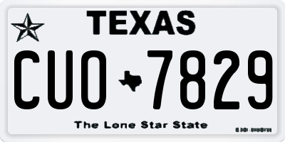 TX license plate CUO7829