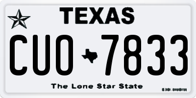 TX license plate CUO7833