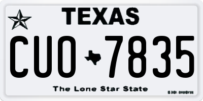 TX license plate CUO7835