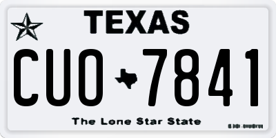 TX license plate CUO7841