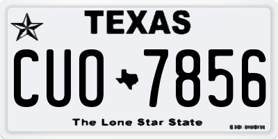 TX license plate CUO7856