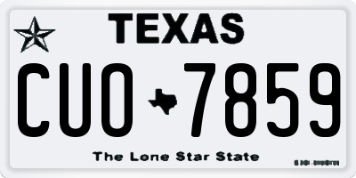 TX license plate CUO7859