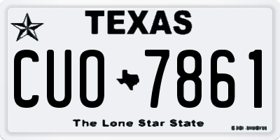 TX license plate CUO7861