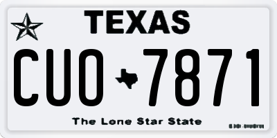 TX license plate CUO7871