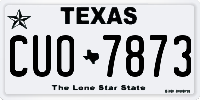 TX license plate CUO7873