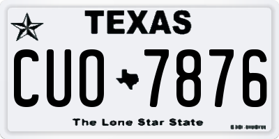 TX license plate CUO7876