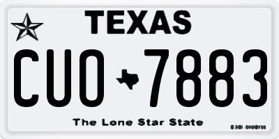 TX license plate CUO7883