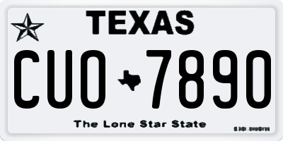 TX license plate CUO7890