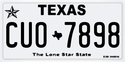 TX license plate CUO7898