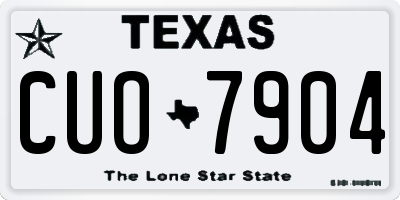 TX license plate CUO7904