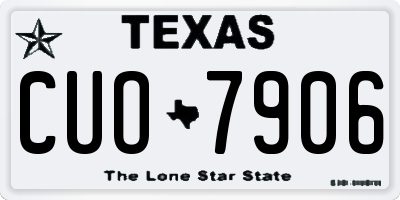 TX license plate CUO7906
