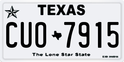 TX license plate CUO7915