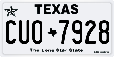 TX license plate CUO7928