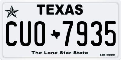 TX license plate CUO7935