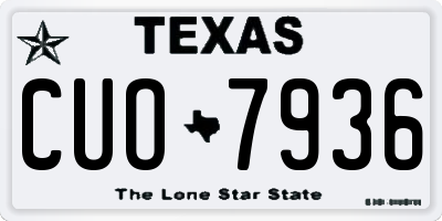 TX license plate CUO7936