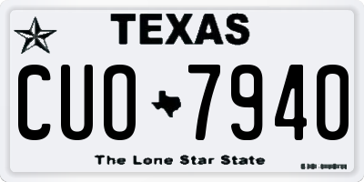 TX license plate CUO7940
