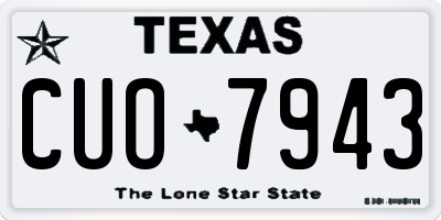 TX license plate CUO7943