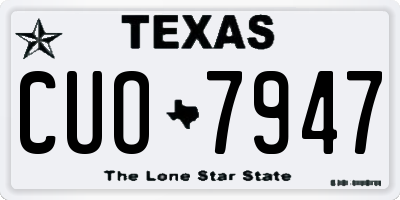 TX license plate CUO7947