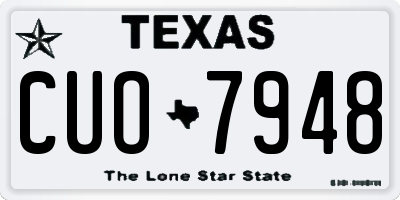 TX license plate CUO7948