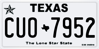 TX license plate CUO7952