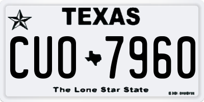 TX license plate CUO7960