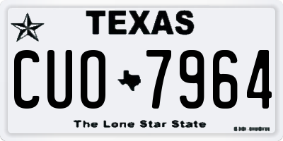 TX license plate CUO7964