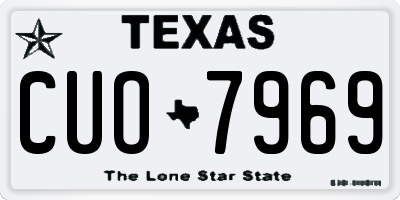 TX license plate CUO7969