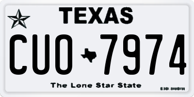 TX license plate CUO7974